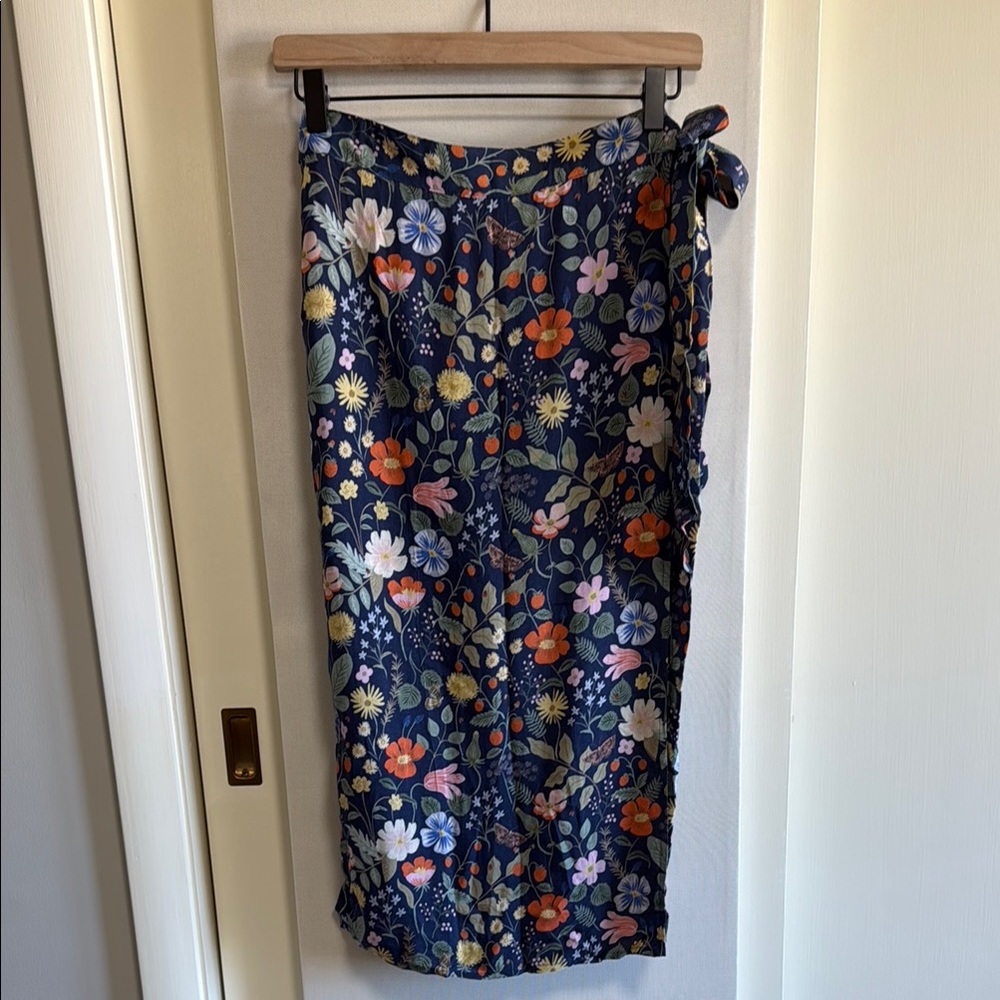Summersalt Blue and Orange Wrap Sarong Midi - New with Tags
